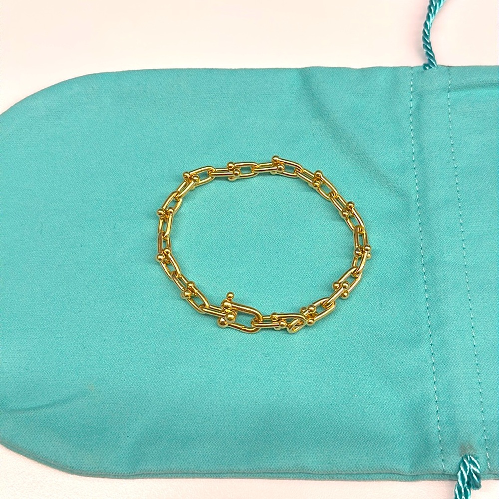 TIFFANY HARDWEAR SMALL LINK BRACELET YELLOW GOLD